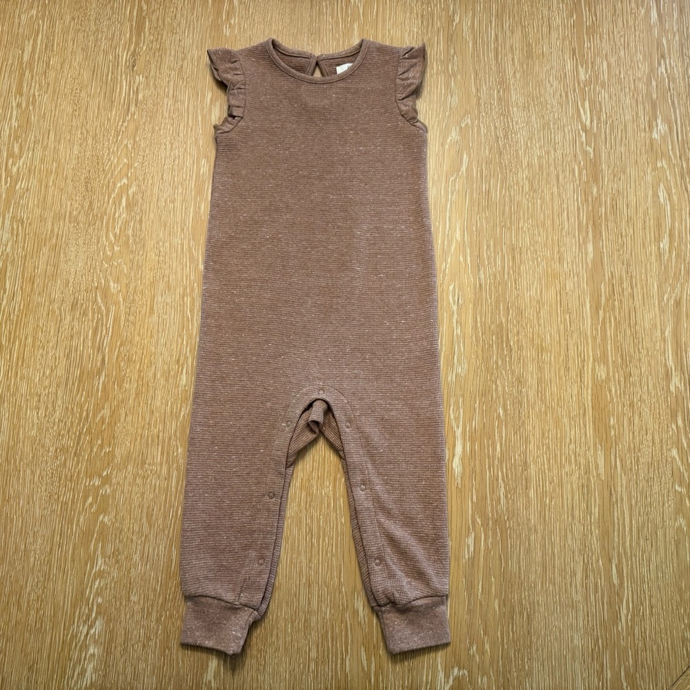 Organic Cotton Brown Baby Romper